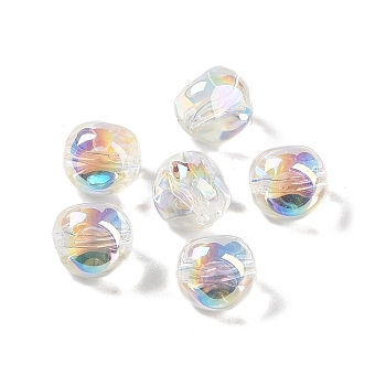 Acrylic Beads, Imitation Baroque Pearl Style, Nuggest, Clear AB, 10x9.5x9mm, Hole: 1.3mm