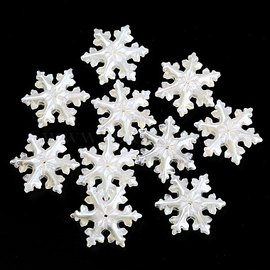 Snow Snowflake Acrylic Beads