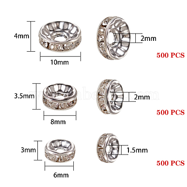 1500Pcs 3 Size Iron Rhinestone Spacer Beads(sgRB-SZ0001-01B)-5