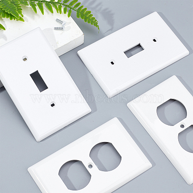 Nbeads 4Pcs 2 Styles Receptacle Outlet Wall Plate(AJEW-NB0002-25)-5