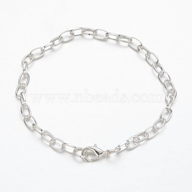 Iron Cable Chain Bracelet Making with Lobster Claw Clasps(X-IFIN-H031-S)-2