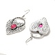 Heart with Ring Resin Dangle Earrings(EJEW-G370-07AS)-2