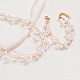 Brass & Imitation Pearls Beads Jewelry Sets for Women(DQ9504-1)-3