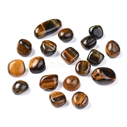 Natural Tiger Eye Beads, No Hole Beads, Nuggets, Tumbled Stone, Vase Filler Gems, 6~13mm, about 610pcs/1000g(G-M371-02A)