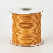 Eco-Friendly Korean Waxed Polyester Cord, Orange, 0.5mm, about 169.51~174.98 Yards(155~160m)/Roll(YC-P002-0.5mm-1129)