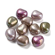 Spray Painted ABS Plastic Beads, Imitation Pearl, Oval, Dyed, AB Color Plated, Mixed Color, 16x13.5x10mm, Hole: 2mm(KY-C017-03)