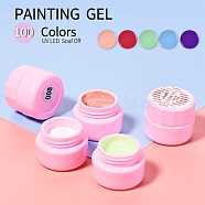 Japanese Canned Glue, Professional UV Nail Gel, for Nail Art Design, Mixed Color, 30x25mm(MRMJ-R085-035-M)