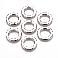 CCB Plastic Pendants, Ring, Platinum, 22x2mm, Hole: 1.4mm, 13.5mm Inner Diameter(CCB-E053-19P)
