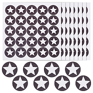 PVC Plastic Waterproof Stickers, Dot Round Self-adhesive Decals, for Helmet, Laptop, Cup, Suitcase Decor, Star Pattern, 195x195mm, 25pcs/sheet(DIY-WH0386-18B)
