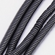 Non-magnetic Synthetic Hematite Beads Strands, Heishi Beads, Flat Round/Disc, Grade A, 2x1mm, Hole: 1mm, about 400pcs/strand, 16 inch(G-J164A-2mm-02)