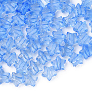 Transparent Acrylic Beads, Star, Cornflower Blue, 9x9.5x5.5mm, Hole: 2mm, about 2000pcs/500g(MACR-S373-45-B10)