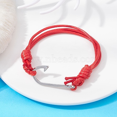 forme d'hameçon 304 bracelet à maillons en acier inoxydable(BJEW-JB09817-03)-2
