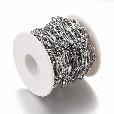 304 Stainless Steel Paperclip Chains(CHS-A006-01P)-4