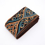 Embroidery Polyester Ribbons, Jacquard Ribbon, Garment Accessories, Floral Pattern, Colorful, 3-5/8 inch(92mm), about 7m/roll(OCOR-WH0064-01A)