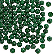 2 Strands Natural Malaysia Jade Beads Strands, Round, Dyed, Dark Green, 8mm, Hole: 1mm, about 48pcs/strand, 15 inch(G-OC0002-45)