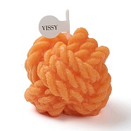 Ball of Yarn Shaped Aromatherapy Smokeless Candles, with Box, for Wedding, Party, Votives, Oil Burners and Christmas Decorations, Dark Orange, 5.86cm(DIY-B004-A02)