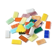 Mosaic Tiles Glass Cabochons, for Home Decoration or DIY Crafts, Rectangle, Mixed Color, 20x10x3mm, about 700pcs/1000g(DIY-P045-03)