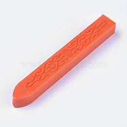 Wax Seal Sticks without Wick Cord, For Retro Vintage Wax Seal Stamp, Orange Red, 91x12x12mm(DIY-WH0123-A16)