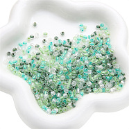 100Pcs Transparent Glass Beads, Faceted, Bicone, Medium Sea Green, 4.5x3.5mm, Hole: 1.6mm, 100pcs/set(GLAA-P061-01G)