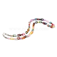 Eyeglasses Chains, Acrylic Cable Chains Neck Strap Mask Lanyard, with Alloy Lobster Claw Clasps and Rubber Loop Ends, Colorful, 660~670mm(AJEW-P117-01P-06)