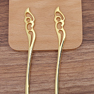 Alloy Hair Sticks, Long-Lasting Plated, Hair Accessories for Woman, Golden, 148x16mm(OHAR-PW0006-18C)