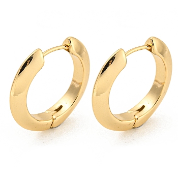 Alloy Hoop Earring, with Steel Pin, Round, Light Gold, 22.5x4x23.5mm