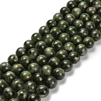 Natural Diopside Beads Strands, Round, 10mm, Hole: 1.2mm, about 38pcs/strand, 15.75''(40cm)