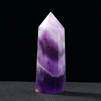 Tower Natural Amethyst Display Decoration, Healing Stone Wands, for Energy Balancing Meditation Therapy Decors, Hexagonal Prism, 40~50mm