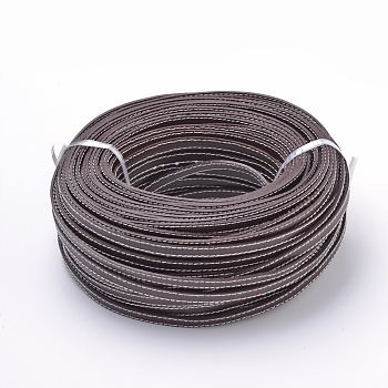 Leather Cords, Stitching, Saddle Brown, 10x2mm, about 50Yards/Bundle(150 Feet/Bundle)