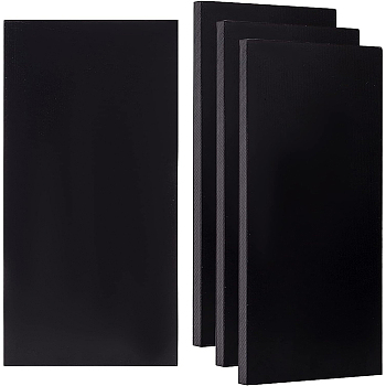 4Pcs Fiberglass Sheet, Glass Fiber Board, Rectangle, Black, 130x65x6mm