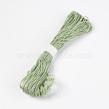 Paper Cords String, for Jewelry Making, 2-Ply, Pale Green, 2mm, about 32.8 yards(30m)/bundle(OCOR-WH0011-A05)