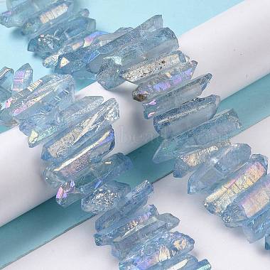 Brins de perles de cristal de quartz naturel(G-K181-B25)-4