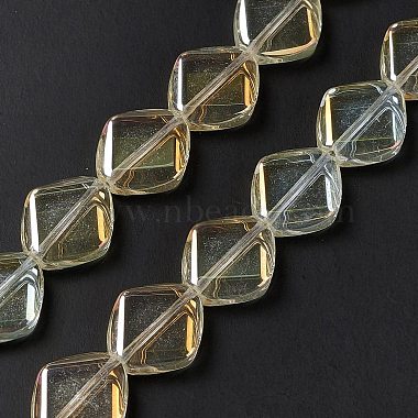 Chapelets de perles en verre galvanoplastique(EGLA-L032-FR04)-2