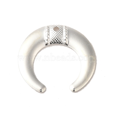 925 Sterling Silver Plated Horn Brass Pendants