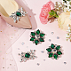 WADORN 4Pcs 2 Styles Flower Brass Rhinestone Shoe Decorations(AJEW-WR0002-42A)-5