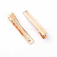 Iron Alligator Hair Clip Findings, Light Gold, 56x8x10mm(AJEW-WH0182-64)