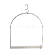 Stainless Steel Pet Swing, Bar with Frosted, Stainless Steel Color, 264mm(AJEW-WH0126-98)