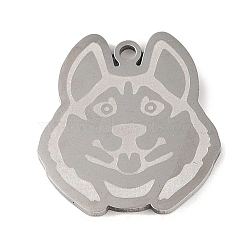 Non-Tarnish 304 Stainless Steel Pendants, Sled Dog Charm, Stainless Steel Color, 22x20.5x1.5mm, Hole: 1mm(STAS-C095-41P)