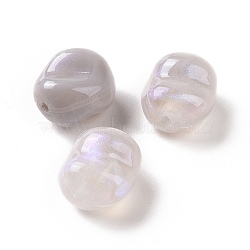 Opaque Acrylic Beads, Glitter Beads, Twist Round, Gainsboro, 16x13.5x11mm, Hole: 1.8mm, about 333pcs/500g(OACR-E015-08B)