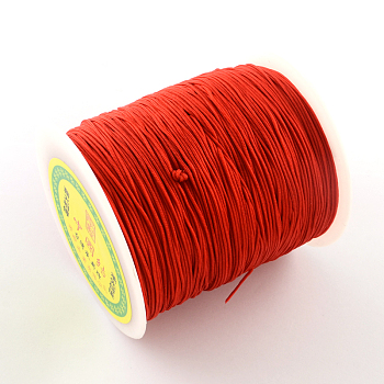 Nylon Thread, with One Nylon Thread inside, Red, 2mm, about 109.36 yards(100m)/roll