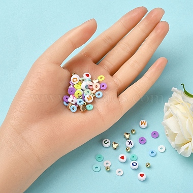 DIY Heishi Bracelet Making Kit, Including Disc/Flat Round Polymer Clay  Beads, Acrylic & ABS Plastic & CCB Plastic Beads, Elastic Thread, Mixed  Color, Beads: 1470pcs/box