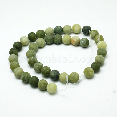Round Frosted Natural TaiWan Jade Bead Strands(X-G-M248-4mm-02)-3