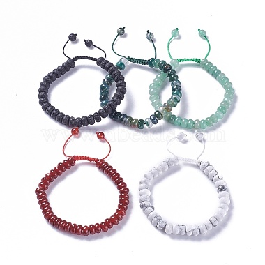 Adjustable Natural & Synthetic Mixed Stone Braided Bead Bracelets(BJEW-F369-A)-2