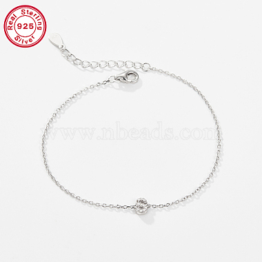 Clear Letter S Sterling Silver Bracelets