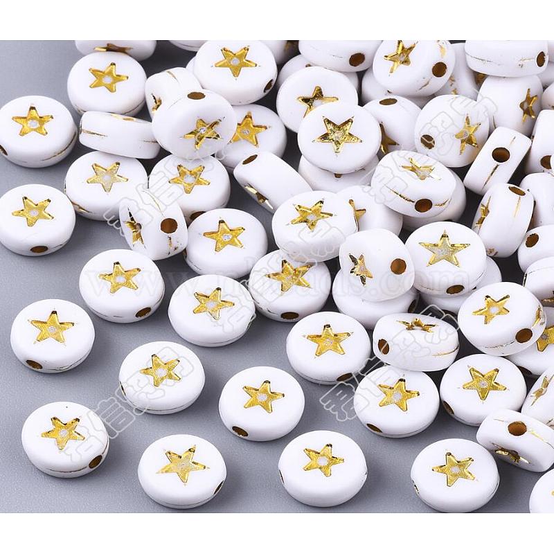 About Flat Round Opaque Acrylic Number Beads For Jewelry Making