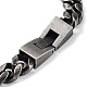 304 Stainless Steel Cuban Link Chains Bracelets for Men & Women(BJEW-D031-07B)-3
