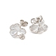 Brass Enamel Stud Earring Findings(KK-CBA58F9-01P-03)-2