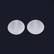 Transparent Frosted Acrylic Beads, Flat Round, WhiteSmoke, 10.5x11x6.5mm, Hole: 2mm, about 1080pcs/500g(FACR-S056-010)