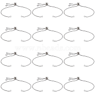 12Pcs Rack Plating Adjustable Brass Slider Bracelet Making, with Cubic Zirconia, Long-Lasting Plated, Lead Free & Cadmium Free, Fit for Connector Charms, Platinum, Single Chain Length: 12.5cm, Hole: 1mm(KK-SP0001-80P)