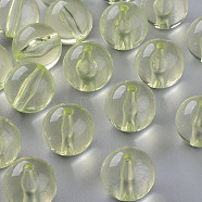 Transparent Acrylic Beads, Round, Light Yellow, 20x19mm, Hole: 3mm, about 111pcs/500g(MACR-S370-A20mm-728)